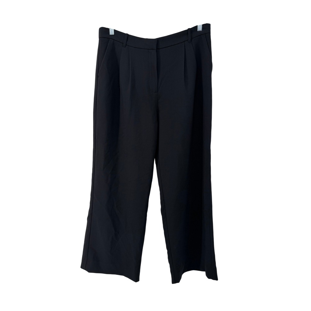Abercrombie & Fitch Sloane Tailored Pant Black Wide Leg High Rise 33 16S New